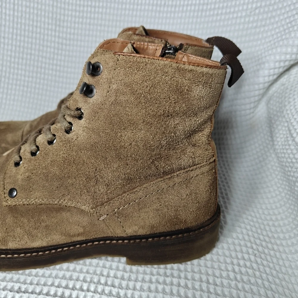 Steve Madden Packer Cap Toe Suede Chukka Boot In Dark Taupe Suede Men's Size 10